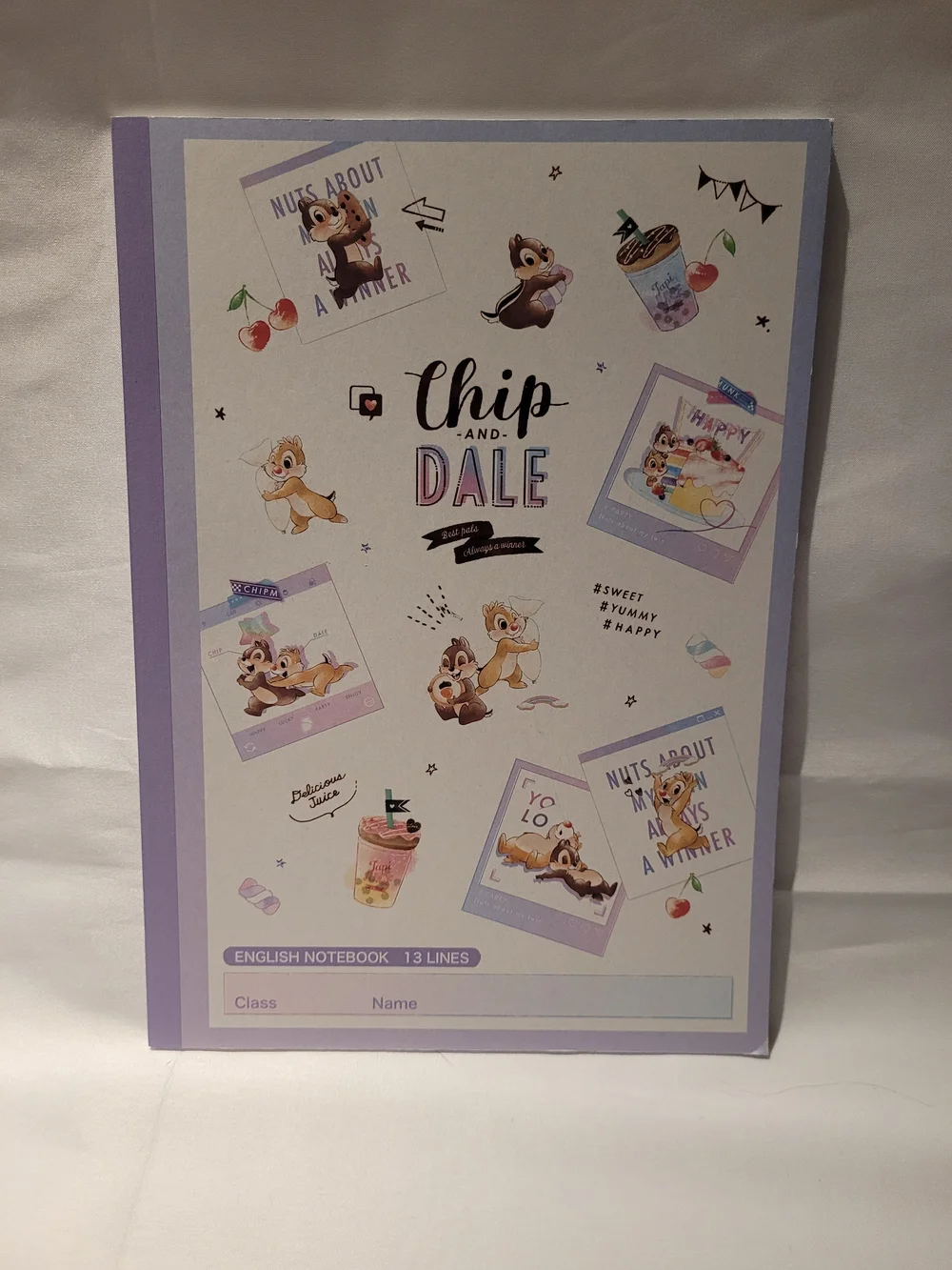 Japanese Style Stationery Lot: Disney Chip/Dale & Mellow Mist Lavender Notebook